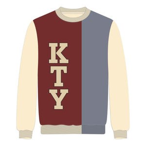 Suéter de Punto Rojo de 3 Tonos, Año de Fundación, Prenda de la Fraternidad Griega Divine Nine, Bordado Chenille, Clásico - Product Image 2