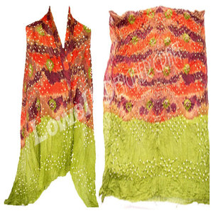 Écharpe élégante en coton tie-dye, légère, respirante, en tissu doux, accessoire de mode pour un usage quotidien décontracté, les voyages et les saisons. - Product Image 4