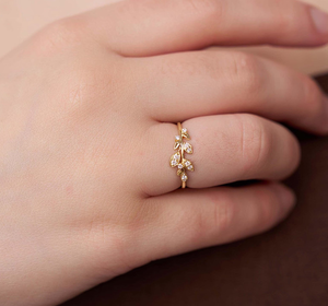 Bague moderne en or 14 carats avec diamant de laboratoire taille brillant, bijou de fiançailles élégant, cadeau pour femme, design tendance, certifié IGI, haute qualité - Product Image 4