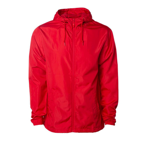 Chaqueta Cortavientos Unisex Personalizada, Estilo Urbano, Impermeable, con Capucha y Logotipo Frontal, Delgada, de Secado Rápido, Color Sólido, Corte Regular - Product Image 2