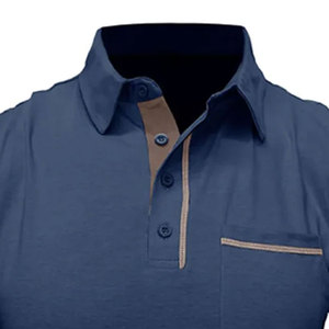 Camisa Unisex al por Mayor con Patrón Sólido, Cuello Vuelto, Manga Corta, Ropa de Trabajo, Logotipo Bordado, Estampado, Tejida, para Golf - Product Image 5