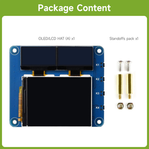 Waveshare Raspberry Pi OLED/LCD HAT, Pantalla Principal LCD IPS de 2 Pulgadas Integrada y Pantallas Secundarias OLED Azules Dobles de 0.96 Pulgadas K644 - Product Image 6