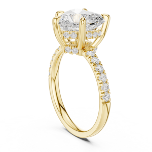 Bague en or massif 10k 14k 18k pour femme, forme cœur classique, diamant 4 carats, Aries Jewel, pour cadeau, fiançailles, anniversaire, mariage - Product Image 4
