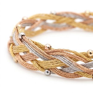 Women's Baguette Diamond <b>Bracelet</b> Bangle Synthetic (Lab Grown) IGI Certified Elegant Luxurious Jewelry Accessory 14K Yellow Gold - Product Image 3
