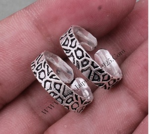 Handmade 925 Sterling <b>Silver</b> <b>Toe</b> <b>Ring</b> Modern Vintage Geometric Design Adjustable Pattern Unisex for Wedding Engagement Gift - Product Image 4