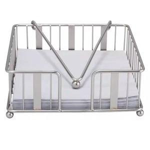 Modern Refined Metal Napkin Stand For Dining Table And <b>Kitchen</b> Elegant <b>Tissue</b> <b>Holder</b> For Home Office And Restaurant - Product Image 2