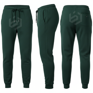 Men's <b>Black</b> Sweatpants Elastic Waist Drawstring Side <b>Pockets</b> Casual Joggers Midweight Spandex Polyester Autumn Wear - Product Image 4