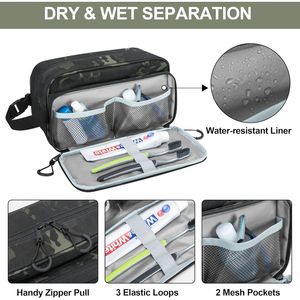 Borsa da Viaggio Tattica per Uomo, Beauty Case Organizer per Rasatura e Cura Personale, Accessori per Doccia, Nero Tattico - Product Image 2