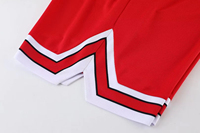 Seragam Basket Pria Custom Cetak Motif Winter Slam Dunk Warna Merah 100% Poliester Tanpa Lengan Bernapas