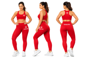 Legging uni en Spandex/Polyester, longueur intégrale, taille mi-haute élastique, séchage rapide, écologique et respirant - Product Image 4