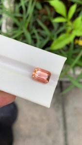 Natural Peach Pink Tourmaline <b>Emerald</b> Cut Faceted Gemstone Loose Stone For Jewelry Making Wholesale Gemstone Supplier - Product Image 6