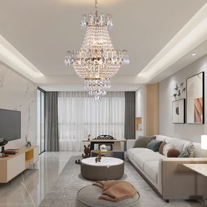 Grandi lampadari in oro di lusso contemporaneo di cristallo W1340102270/L5003 plafoniere a sospensione per soggiorno sala da pranzo camera da letto - Product Image 1