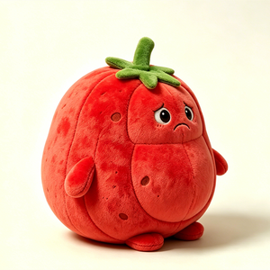 Peluche de tomate personalizable, peluche de tomate triste, peluche de tomate gruñón, peluche de tomate lindo, peluche de verdura - Product Image 4