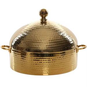 Luxury Green Buffet Chafing Dish Wooden Food <b>Warmer</b> Foldable Stackable Flip Top Lid Restaurant Catering Server Hot Pot Hotel - Product Image 3