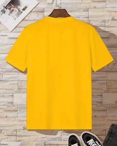 Men's Yellow T-Shirt With Game Controller Rock Gesture Print Short Sleeve O-Neck Casual Style Regular Fit Digital Printed Jersey - Product Image 2