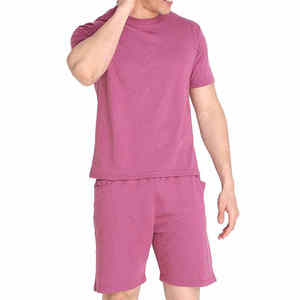 Conjunto Deportivo Informal, Cómodo y Transpirable para Hombre: Camiseta de Manga Corta de Secado Rápido + Pantalones Cortos para Correr, Conjunto de 2 Piezas - Product Image 2