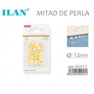 Perle Semisferiche ILAN da 12mm in Materiale ABS per Decorazioni di Abbigliamento - Product Image 3