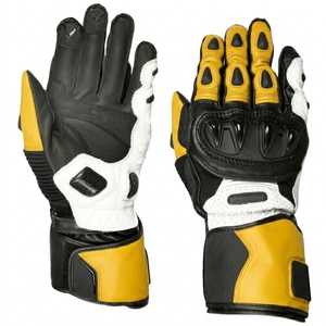 Guantes de Motociclismo de Cuero con Logotipo Personalizado, Guantes de Protección para Motociclistas, para Hombre - Product Image 1