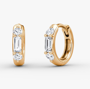 <b>Hoops</b> Earrings Diamond Earrings Gold and <b>Silver</b> Earrings Natural and Lab Grown Diamonds Earrings <b>Hoops</b> Fine Jewelry for Women - Product Image 4