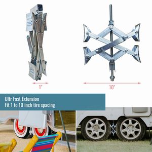 Cale de roue stabilisatrice en forme de X pour camping-cars, caravanes et camions - Espacement de 10,5 pouces - Product Image 4