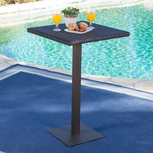 Tavolo da Bar Quadrato 26 Pollici in Rattan, Tavolo Unico ed Elegante per il Tuo Spazio - Product Image 1