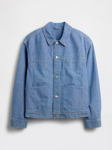 <b>Light</b> Men's Denim <b>Jacket</b> Regular Fit Washed Cotton Turn-down Collar Zipper Closure <b>Waterproof</b> Breathable High Street - Product Image 4