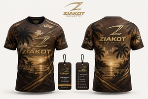 เสื้อยืด ZIAKOT รุ่นใหม่ ดีไซน์พิเศษสำหรับผู้ชาย สีกรมท่า-ทองโบราณ-ขาว สำหรับออกกำลังกาย - Product Image 6