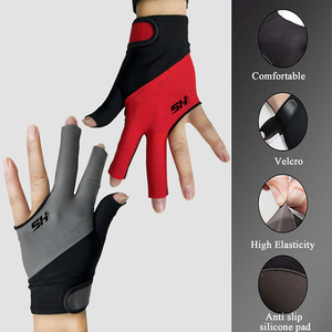 Guantes de Snooker 100% Poliéster de la Mejor Calidad, Guantes Profesionales de Billar Transpirables de Tres Dedos, Guantes de Snooker al por Mayor - Product Image 2