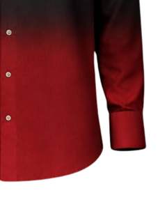 Camisa Formal Negra y Roja Ombre para Hombre, Algodón Premium, Manga Larga, Cierre de Botones, Estilo Casual Elegante, Fabricante OEM Personalizado, Suministro al por Mayor - Product Image 6