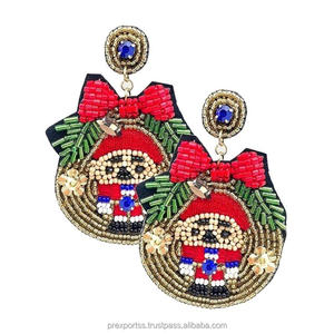 Pendientes de aro deportivos hechos a mano con cuentas, tamaño personalizado para niños, bonito regalo de joyería de fiesta bohemio geométrico - Product Image 3