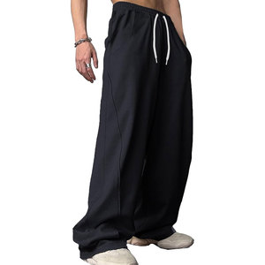 Pantalon de survêtement ample pour homme avec taille élastique et cordon de serrage, coupe large, décontracté, avec poches - Product Image 2