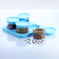 Exclusieve plastic dienblad voor gedroogd fruit, 4 compartimenten, vaatwasserbestendig, snack-opbergdoos, stijlvol, feestelijk, keuken