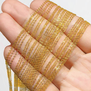 Collar Clásico Chapado en Oro de 18K, Cadena de 2.3g, 20 pulgadas/45cm, para Regalo de Boda, Compromiso, Fiesta, por SRCLOTHARS YZ010 - Product Image 2