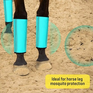 รองเท้ากันแมลงวันสำหรับม้า ยี่ห้อ BRAND ZONE แบบปรับได้ ระบายอากาศได้ดี ป้องกันขาสำหรับม้า ผู้ค้าส่ง อุปกรณ์สำหรับม้า - Product Image 2