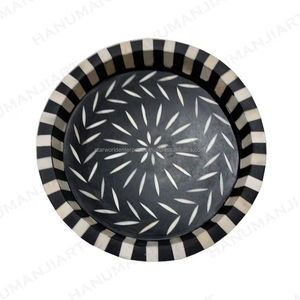 Plateau d'incrustation d'os Plateau de service d'incrustation d'os de taille personnalisée fabriqué à la main en gros pour la maison et les hôtels d'Inde - Product Image 3