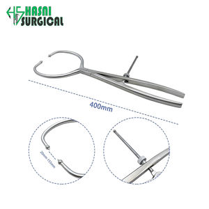 Forceps orthopédiques de réduction osseuse de 400 mm avec pointe sphérique, forceps à os en acier inoxydable - Product Image 1