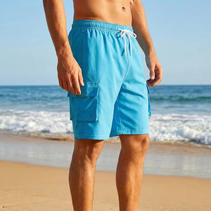 Men's 2-in-1 Beach <b>Shorts</b> with Cargo Side Pockets Summer Casual Quick Dry <b>Board</b> <b>Shorts</b> <b>Swim</b> <b>Trunks</b> Beachwear Swimwear Swimsuit - Product Image 1