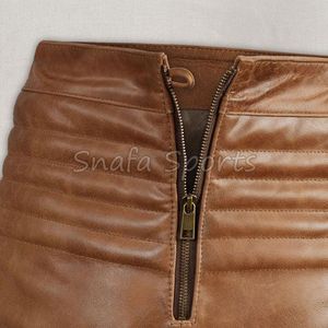 Vente en gros Nouveautés 2026 Jupes mi-longues de luxe en similicuir PU taille haute pour femmes - Product Image 5