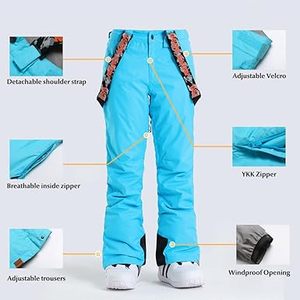 Conjunto de Chaqueta y Pantalones de Esquí para Mujer, Traje de Nieve, Chaqueta con Capucha, Impermeable y Resistente al Viento - Product Image 5