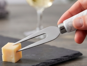 Ensemble de couteaux à fromage et à beurre en acier inoxydable avec manche en marbre blanc, parfait pour les mariages, la maison et la cuisine - Product Image 4