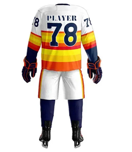 Uniforme de hockey sobre hielo OEM diseñado con ajuste atlético que favorece el movimiento y la comodidad durante los juegos, venta al por mayor. - Product Image 3