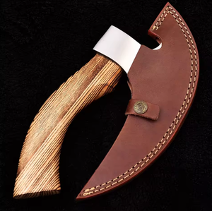 Couteau à pizza professionnel LEGACY BLADES en acier Damas avec manche en bois, antidérapant et durable, outil de cuisine - Product Image 5