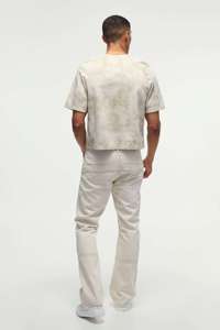 Camiseta de Cuello Redondo para Hombre, Color Beige Claro, 100% Mezcla de Algodón, Ropa Casual de Verano, Impresión Digital, Logotipo Personalizado, Marca Privada, Secado Rápido - Product Image 5