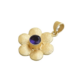 Collier avec pendentif en laiton mat délicat, fait à la main, bijoux de mode pour femmes, prêt à être expédié, vente en gros - Product Image 3