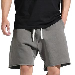 Pantalones Cortos de Algodón Terry con Lavado Ácido para Hombre Kivotech, de Algodón Grueso, Estilo Holgado, Cintura Media, Ropa Urbana, Lavado Vintage, Tallas Grandes - Product Image 2