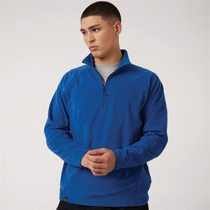 New 2026 100% Cotton Knitted Quarter Zip Sweatshirts Suitable Design Stand Collar Regular Sleeve Loose Fit Men's Wear Sweatshirt - Product Image 4
