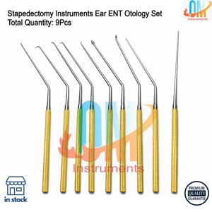 Juego de Instrumentos para Estapedectomía, 9 Piezas, Herramientas Quirúrgicas ORL, Kit Profesional de Acero Inoxidable para Cirugía del Oído Medio - Product Image 2