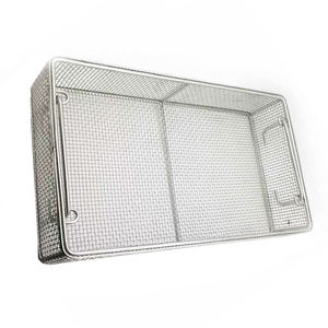 B2B Wholesale Professional Mesh Tray Lid 250x170x70mm Stainless Steel Manual Sterilization Basket Instrument Set By Dentavex - Product Image 2