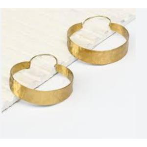 Pendientes de Oreja con Forma de Corazón en Latón Chapado en Oro, Estilo Vintage Unisex - Product Image 1