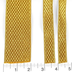 Professional Design High Quality Traditional Simple Mylar <b>Braid</b> Lace Rhinestone Decorated Ceremonial French Bullion Wire Lace - Product Image 4